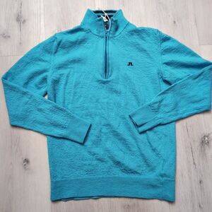 NWOT J. Lindeberg Kian Merino Wool Sweater Womens Size XL Vibrant Blue Soft